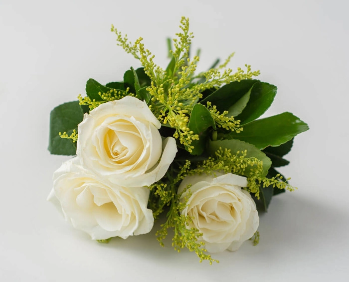 Buquê de 3 Rosas Brancas - Imagem 2